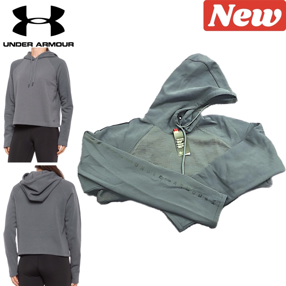 🛑CLEARANCE‼️🆕 Under Armour MFO Arm Graphic Gray Hoodie soft & stretchy